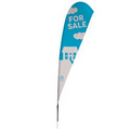 15' Streamline Tear Drop Sail Sign Kit Single-Sided w/Spike Base